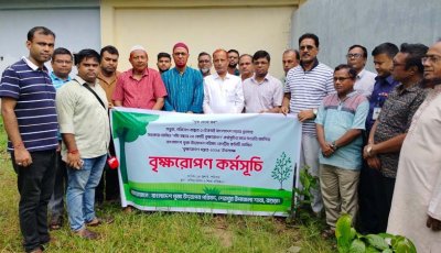 শেরপুরে পূজা উদযাপন পরিষদের বৃক্ষরোপণ কর্মসূচির উদ্বোধন