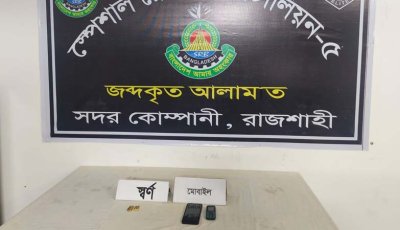 নগরীতে ২৪১ গ্রাম স্বর্ণের বারসহ দুইজন গ্রেপ্তার
