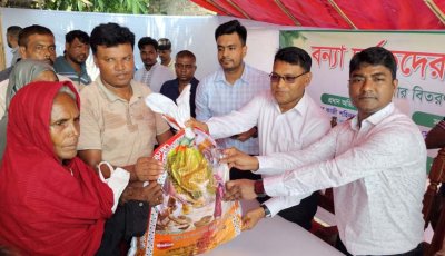 পদ্মার পানিতে ডুবেছে ঘর, পানিবন্দি মানুষের পাশে জেলা প্রশাসক