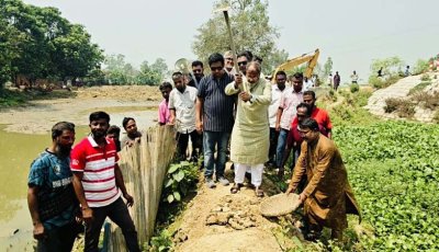 সিংড়ায় খাল খননের উদ্বোধন