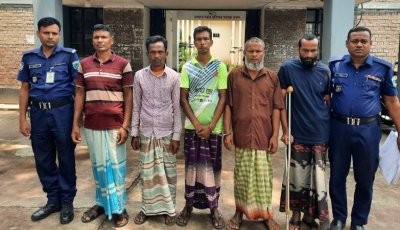 তানোরে সাজাপ্রাপ্ত আসামিসহ গ্রেপ্তার ৫