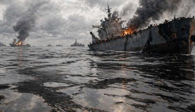 যুদ্ধের ভয়ংকর পরিণতি, সমুদ্রে মিশছে বিপুল পরিমাণ তেল, ক্ষতিগ্রস্ত জলজীবন!