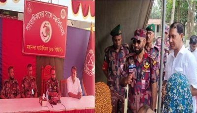 শিবগঞ্জ সীমান্তে ৫৯ বিজিবির বিনামূল্যে চিকিৎসা ও ওষুধ সরবরাহ