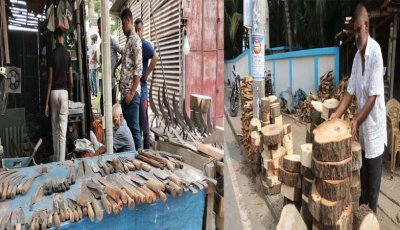 দাম বেড়েছে মাংস কাটার গুড়ি, চাকু-ছুরির