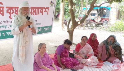 যারা ভোট চান, তাঁরা কৃষির কথা ভাবেন না : ঈশ্বরদীতে কৃষক সমাবেশে ফরহাদ মজহার