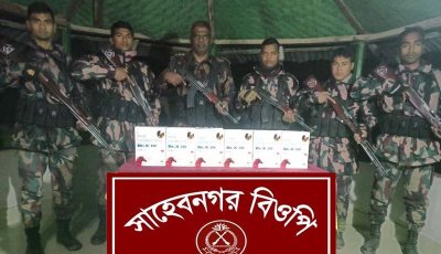 রাজশাহী’র সীমান্তে টিনের ডোঙ্গাসহ চোরাচালানী মালামাল জব্দ