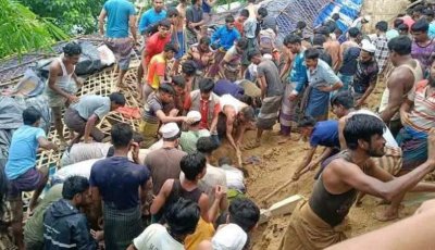 উখিয়ায় রোহিঙ্গা আশ্রয়শিবিরে ফের পাহাড় ধস, মৃত্যু বেড়ে ৮