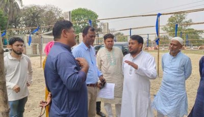 কেন্দ্রীয় ইদগাহে ইদের নামাজের প্রস্তুতি পরিদর্শনে প্রশাসক
