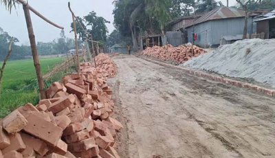 প্রধানমন্ত্রীর সফর শেষে তুলে নেওয়া হলো সেই সড়কের ইট
