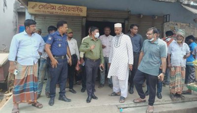 কানসাট আমবাজারে প্রশাসনের উচ্ছেদ অভিযান