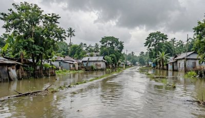 বাঘায় দুই সপ্তাহ পর আবারও বাড়ছে পদ্মার পানি