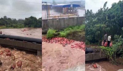 মহারাষ্ট্রে বন্যা ভেসে গেল ৩ হাজার গ্যাস সিলিন্ডার
