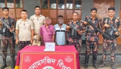 শিবগঞ্জ সীমান্তে হেরোইনসহ দুইজন আটক, ৬ মাসের কারাদণ্ড