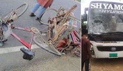 নগরীতে বাসের ধাক্কায় দুই রিকশাচালক নিহত