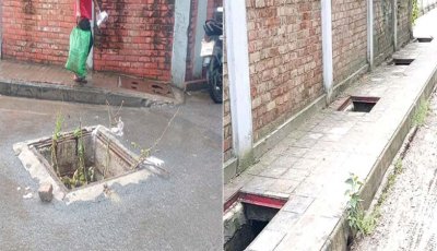 ফুটপাতে নতুন স্লাব দিলেও হচ্ছে চুরি