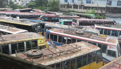 ১৬ ঘণ্টা পর রাজশাহী থেকে বাস চলাচল শুরু