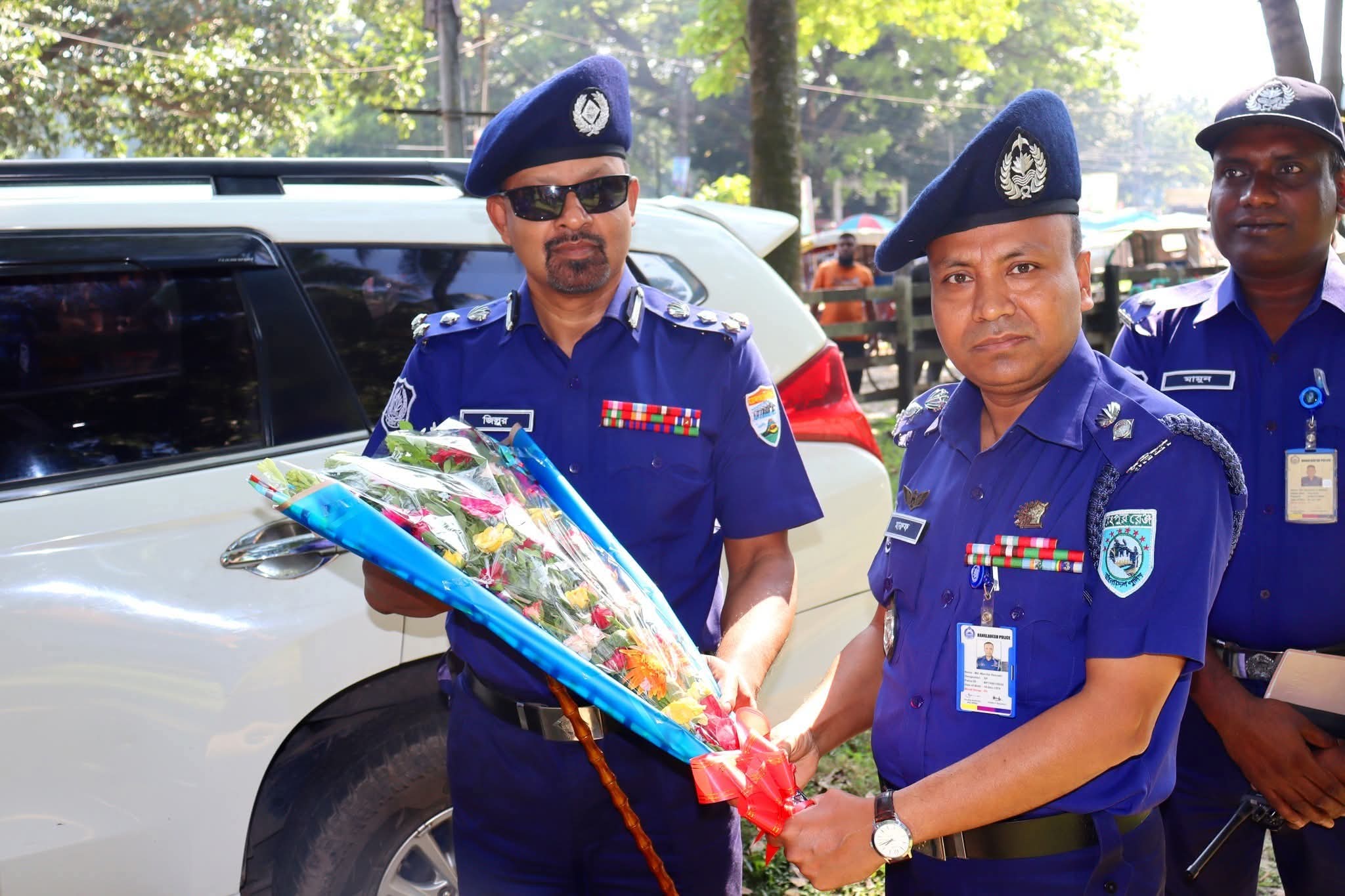 পার্বতীপুর রেলওয়ে থানা পরিদর্শন করলেন রেলওয়ে পুলিশ প্রধান